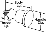 Image of Attribute. Front orientation. Contains Annotated. Sanitary Retractable Spring Plungers.